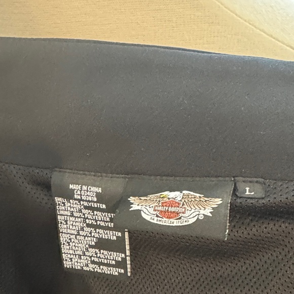 Harley-Davidson Men's Black and Gray Windbreaker Jacket - Picture 8 of 8